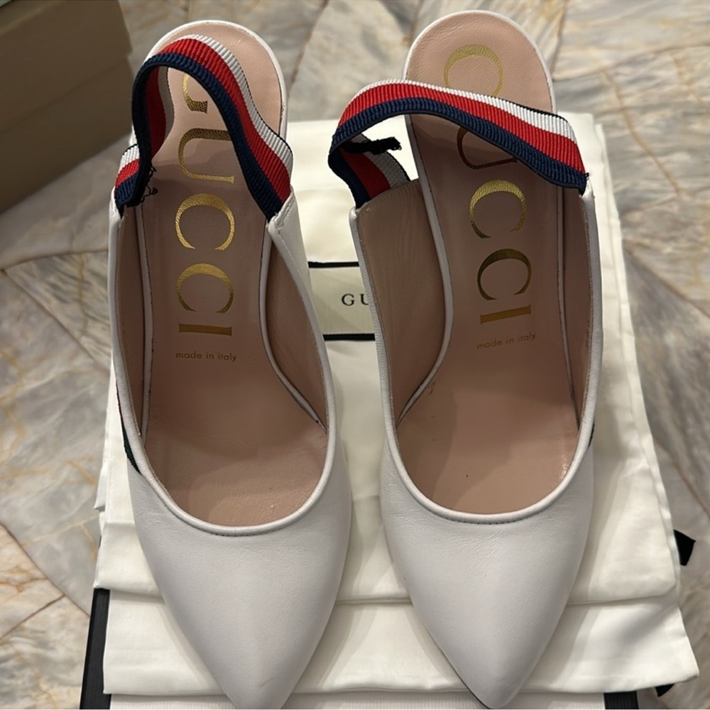 Gucci Women's White Slingback Shoes